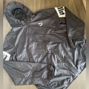Puma windbreaker jacket. Black / white. Men’s size Large.